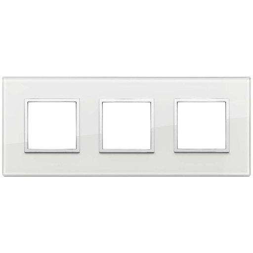 [VI21644.70] Vimar Eikon Evo - Luminosi 6M - 2+2+2 (Glas - White Diamond)