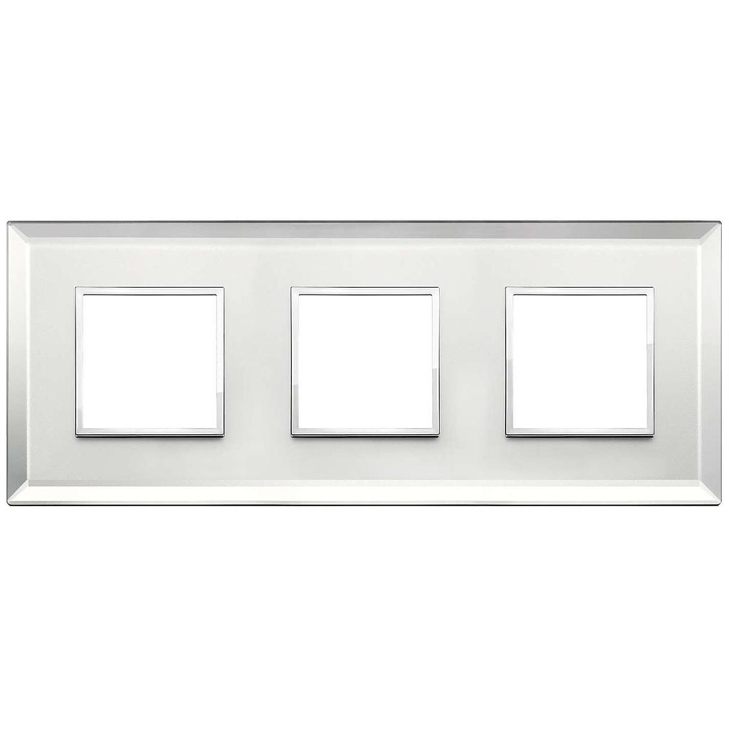Vimar Eikon Evo - Luminosi 6M - 2+2+2 (Verre - Silver Ice)