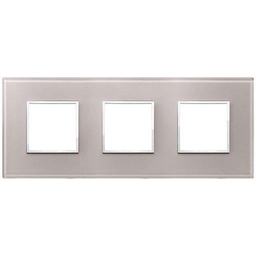 [VI21644.73] Vimar Eikon Evo - Luminosi 6M - 2+2+2 (Verre - Pearl Grey)