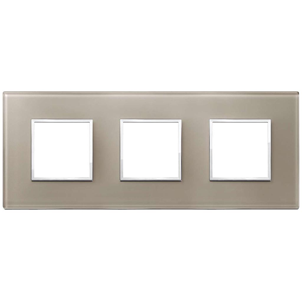 Vimar Eikon Evo - Luminosi 6M - 2+2+2 (Verre - Opal Brown)