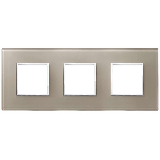 [VI21644.74] Vimar Eikon Evo - Luminosi 6M - 2+2+2 (Verre - Opal Brown)