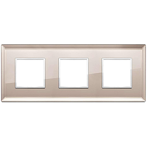 Vimar Eikon Evo - Luminosi 6M - 2+2+2 (Verre - Bronze Mirror)