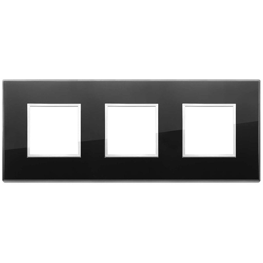 [VI21644.76] Vimar Eikon Evo - Luminosi 6M - 2+2+2 (Verre - Black Diamond)