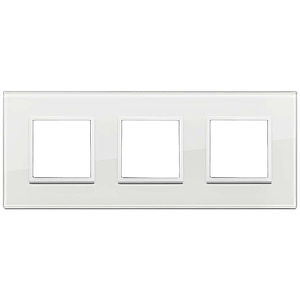 Vimar Eikon Evo - Essenziali 6M - 2+2+2 (Verre - Total White Diamond)