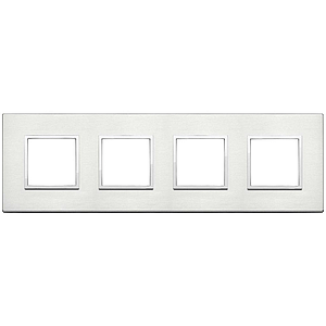 Vimar Eikon Evo - Primari 8M - 2+2+2+2 (Aluminium - Brilliant Aluminium)