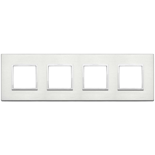 [VI21669.01] Vimar Eikon Evo - Primari 8M - 2+2+2+2 (Aluminium - Brilliant Aluminium)