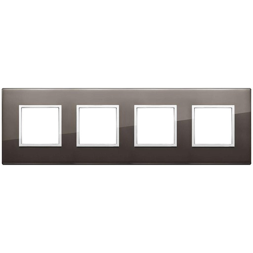 [VI21669.06] Vimar Eikon Evo - Esclusivi 8M - 2+2+2+2 (Aluminium - Black Sapphire)