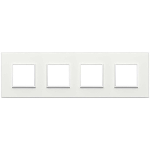 [VI21669.17] Vimar Eikon Evo - Essenziali 8M - 2+2+2+2 (Aluminium - Total White)