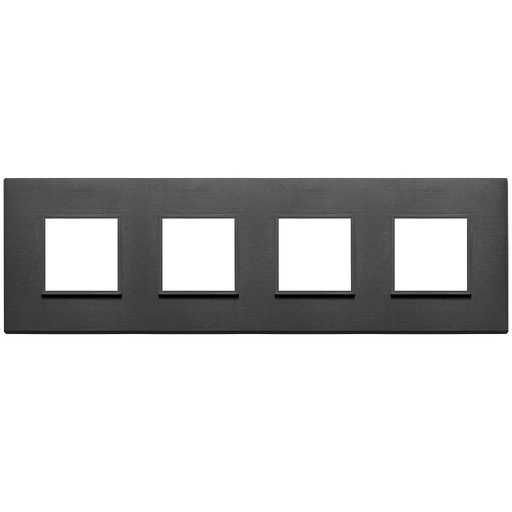 [VI21669.18] Vimar Eikon Evo - Essenziali 8M - 2+2+2+2 (Aluminium - Total Black)