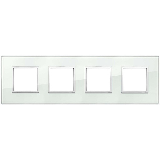 [VI21669.71] Vimar Eikon Evo - Luminosi 8M - 2+2+2+2 (Glas - Aqua)