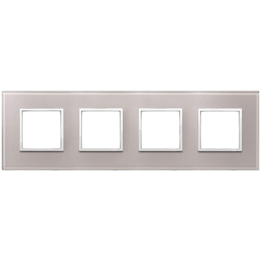 [VI21669.73] Vimar Eikon Evo - Luminosi 8M - 2+2+2+2 (Verre - Pearl Grey)