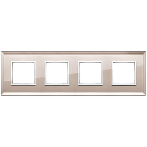 Vimar Eikon Evo - Luminosi 8M - 2+2+2+2 (Verre - Bronze Mirror)