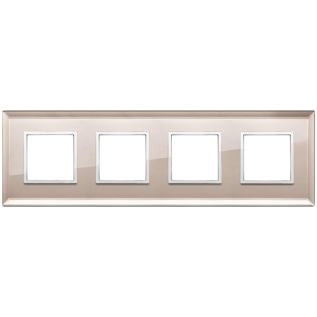 Vimar Eikon Evo - Luminosi 8M - 2+2+2+2 (Verre - Bronze Mirror)