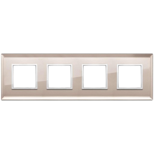 [VI21669.75] Vimar Eikon Evo - Luminosi 8M - 2+2+2+2 (Verre - Bronze Mirror)