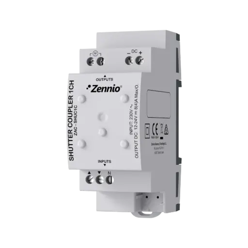 [ZEZAC-SHUC1C] Zennio AC/DC Rolluik Adapter (1 Motor)