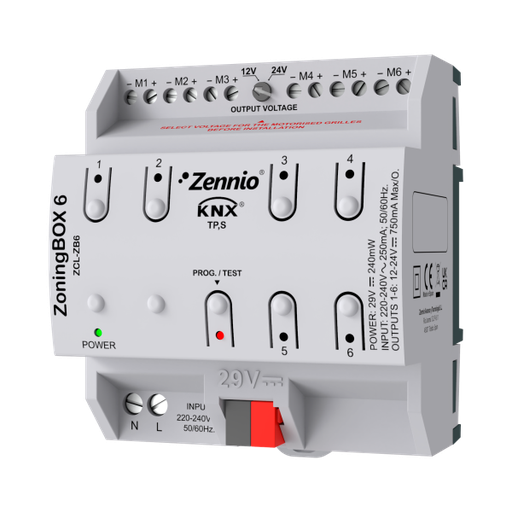 [ZEZCL-ZB6] Zennio ZoningBOX 6