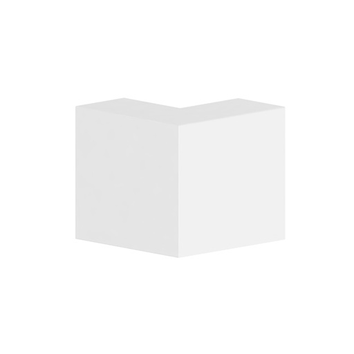 [GK18218] GGK Micro-BRA - 65x130/45, DUO Buitenhoek, 90° (Gecoat aluminium) RAL 9010 - VPE=1