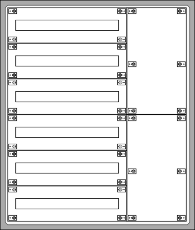 [ET6x36.B] ETI Solid GSX - Opbouwverdeelkast 6R/144M (met klemmenstrook)