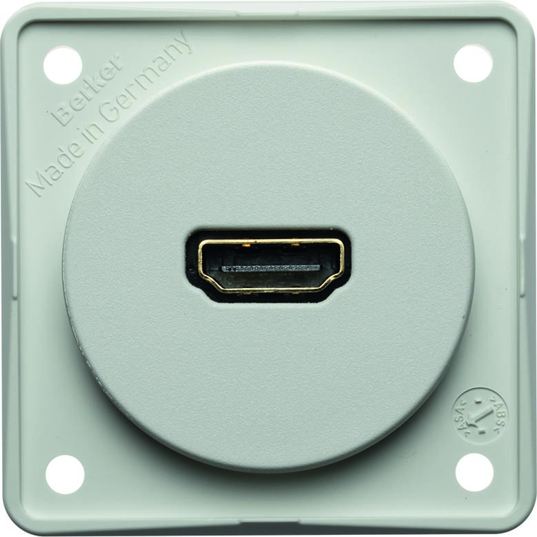 Berker Integro Flow - HDMI wandcontactdoos (Mat polarwit)