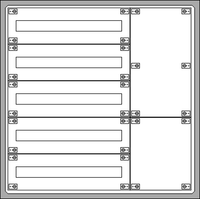 [ET5x36.B] ETI Solid GSX - Boîte à fusibles en saillie 5F/120M (avec bornier)