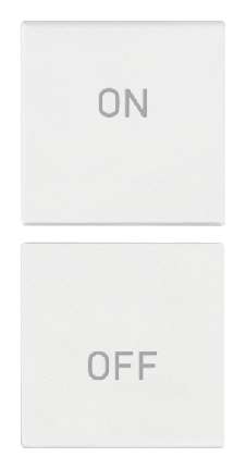 [VI19751.1.B] Vimar Arké - 2 demi-boutons 1M (ON/OFF - Blanc)