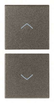 Vimar Arké - 2 demi-boutons 1M (Flèches - Métal)
