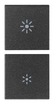 [VI19751.3] Vimar Arké - 2 demi-boutons 1M (Regulation - Gris)