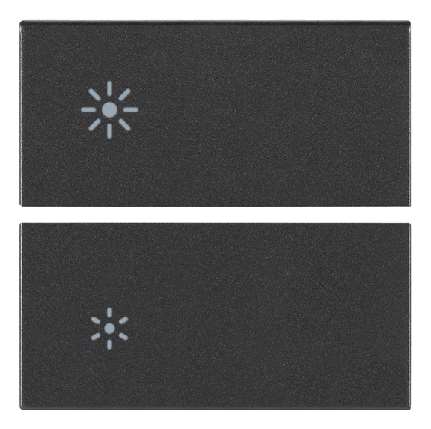 [VI19752.3] Vimar Arké - 2 demi-boutons 2M (Luminosité - Gris)