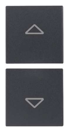 [VI20751.2] Vimar Eikon Evo/Exé - 2 demi-boutons 1M (Fleches - Gris)
