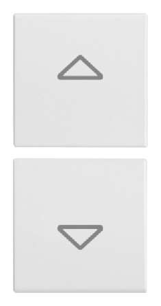 [VI20751.2.B] Vimar Eikon Evo/Exé - 2 demi-boutons 1M (Fleches - Blanc)