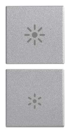 [VI20751.3.N] Vimar Eikon Evo/Exé - 2 halve knoppen 1M (Helderheid - Next)