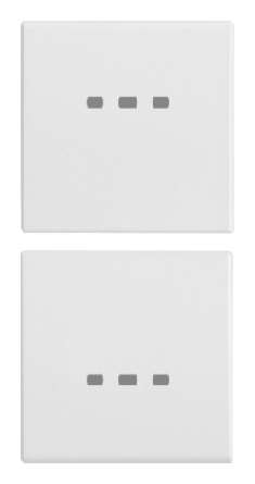 [VI20751.B] Vimar Eikon Evo/Exé - 2 demi-boutons 1M (Custom - Blanc)