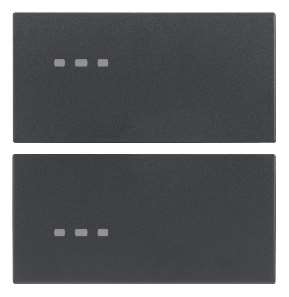 [VI20752] Vimar Eikon Evo/Exé - 2 halve knoppen 2M (Custom - Grijs)