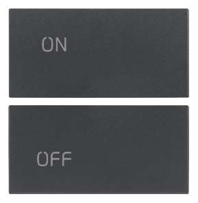 [VI20752.1] Vimar Eikon Evo/Exé - 2 demi-boutons 2M (ON/OFF - Gris)