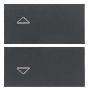 [VI20752.2] Vimar Eikon Evo/Exé - 2 demi-boutons 2M (Fleches - Gris)