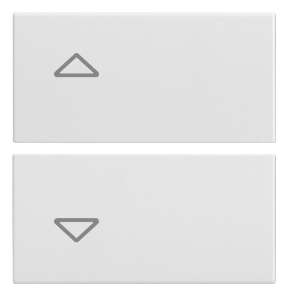 [VI20752.2.B] Vimar Eikon Evo/Exé - 2 demi-boutons 2M (Fleches - Blanc)