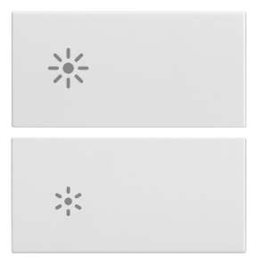 [VI20752.3.B] Vimar Eikon Evo/Exé - 2 halve knoppen 2M (Helderheid - Wit)