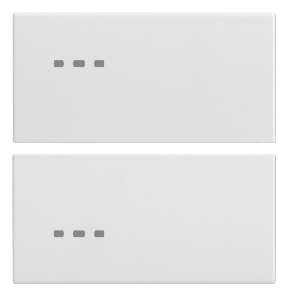 [VI20752.B] Vimar Eikon Evo/Exé - 2 demi-boutons 2M (Custom - Blanc)