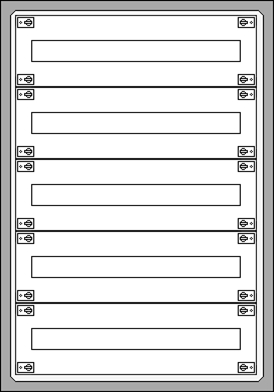 [ET5X24.A] ETI Solid GSX - Boîte à fusibles en saillie 5F/120M