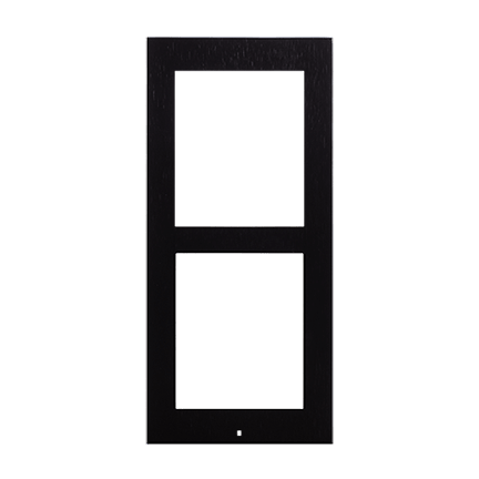 Zennio GetFace IP - Opbouw installatieframe - 2 modules (zwart)