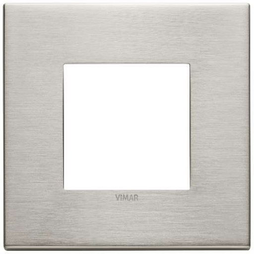[VI22642.11] Vimar Eikon Exé - Plaque de Recouvrement 2M (Métal Brossé - Nickel)