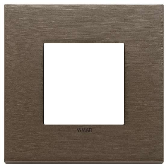 Vimar Eikon Exé - Plaque de Recouvrement 2M (Métal Brossé - Bronze Foncé)