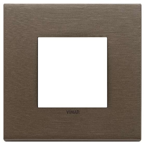 [VI22642.12] Vimar Eikon Exé - Plaque de Recouvrement 2M (Métal Brossé - Bronze Foncé)
