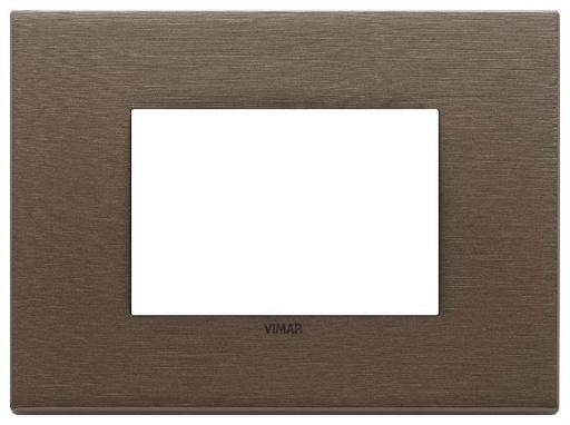 [VI22653.12] Vimar Eikon Exé - Cadre 3M (Métal Brossé - Bronze Foncé)