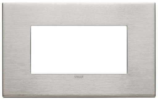 [VI22654.11] Vimar Eikon Exé - Plaque de Recouvrement 4M (Métal Brossé - Nickel)