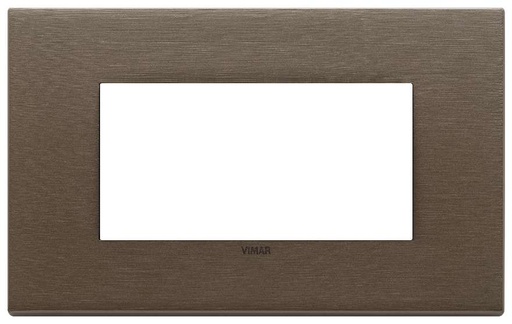 [VI22654.12] Vimar Eikon Exé - Plaque de Recouvrement 4M (Métal Brossé - Bronze Foncé)