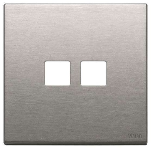 [VI22682.2.11] Vimar Eikon Exé Flat - Plaque de recouvrement 2Mx2 (Nickel brossé)