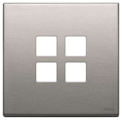 [VI22692.11] Vimar Eikon Exé Flat - Afdekraam 2Mx4 (Brushed Nickel)