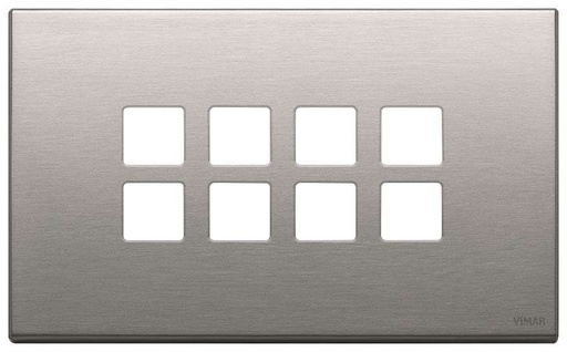 [VI22694.11] Vimar Eikon Exé Flat - Afdekraam 4Mx8 (Brushed Nickel)