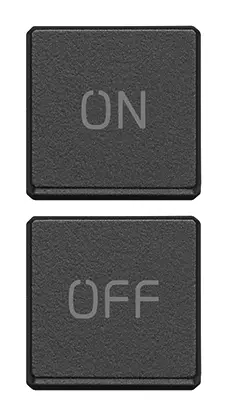 [VI22751.1.03] Vimar Eikon Exé Flat - 2 Knoppen (ON/OFF - Grijs)
